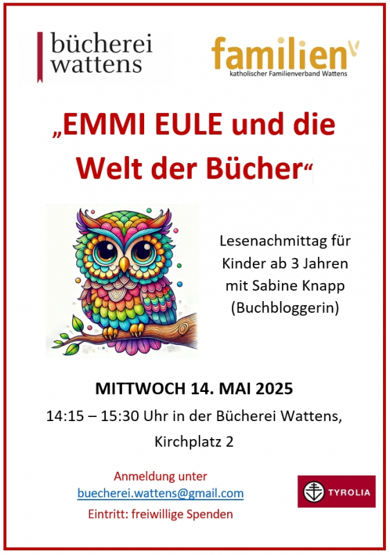 Emmi Eule Lesenachmittag Mai 2025