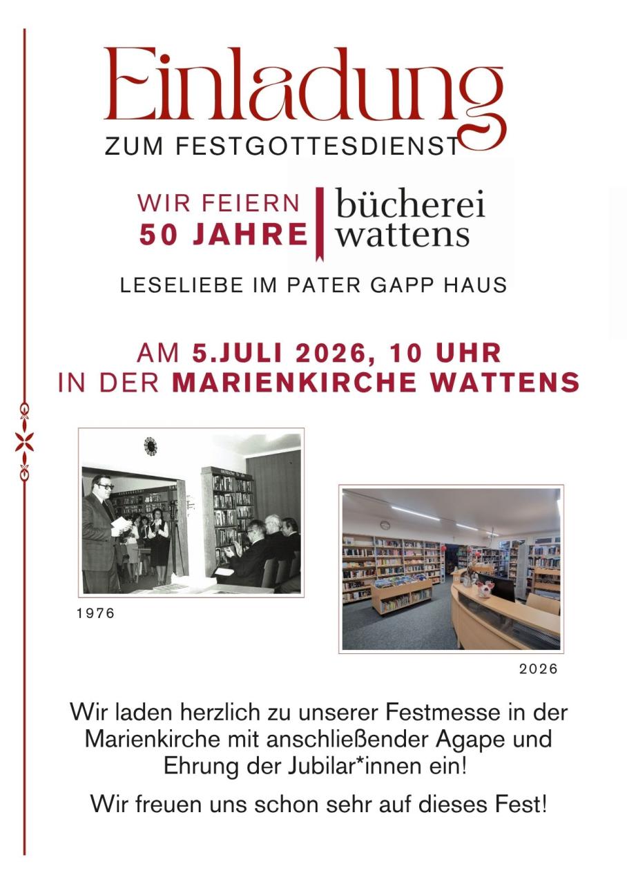Einladung zum Festgottesdienst